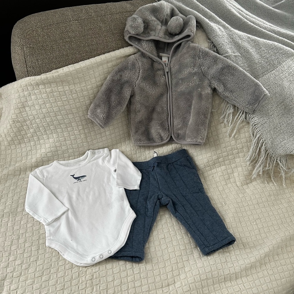 Janie & Jack 2Pc set; Cat & Jack Hooded Zip